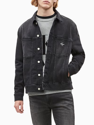 Calvin Klein Ruhák HU324411 | Calvin Klein Oversized Férfi Farmerkabát Fekete